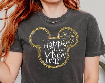 Comfort Colors® Happy New Year Shirt, Mickey Christmas Shirt, Funny Christmas Shirt, Christmas Party 2026, Merry Christmas