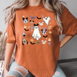Comfort Colors® Mickey and Friends Halloween Shirt, Mickey Ghost Halloween Shirt, Disney Snacks Halloween Shirt, Disney Halloween Shirt