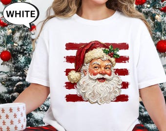 Comfort Colors® Santa T-Shirt, Christmas Shirt, Happy New Year Tee