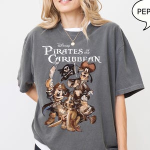 Comfort Colors® Disney Pirates Of The Caribbean T-Shirt, Mickey And Friends Pirates Shirt, Vintage Pirates Shirt, Mickey Caribbean Shirt