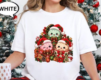 Comfort Colors® Christmas Dumpling Trio T-Shirt, Happy New Year Shirt, Merry Christmas Tee