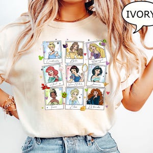 Comfort Colors® Disney Princess T-Shirt, Vintage Princess Shirt, Disney Friends Shirt, Princess Shirt, Elsa Belle Rapunzel Ariel Snow White