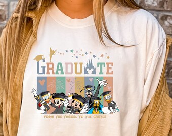 Comfort Colors® Mickey And Co Graduate Shirt, Disney Senior Shirt, Graduate 2024 Shirt, Disney Graduate Gift, Disney Grad Trip Shirt