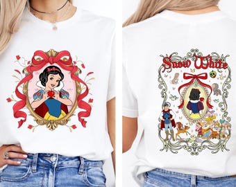 Comfort Colors® Disney Schneewittchen T-Shirt, Schneewittchen und die sieben Zwerge Shirt, Prinzessin Schneewittchen Shirt, Coquette Bow Prinzessin Shirt