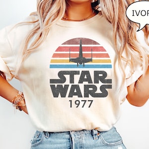 Comfort Colors® Retro Star Wars T-Shirt, Vintage Disney Star Wars Shirt, Unisex Shirt, Disney Star Wars Tee, Star Wars 1977 Shirt