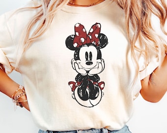T-shirt Minnie Mouse Comfort Colors®, chemise Minnie Disney, chemise Trip Disney, chemise Disney World, chemise Minnie Scetch