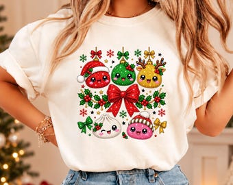 Comfort Colors® Kawai Xmas Dumpling T-Shirt, Coquette Dumpling Shirt