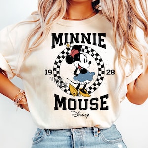 Camiseta de Minnie Mouse Comfort Colors®, camiseta de Minnie de Disney, camiseta de Minnie a cuadros, camiseta de viaje a Disney, camiseta de Disneyland, camiseta de Minnie