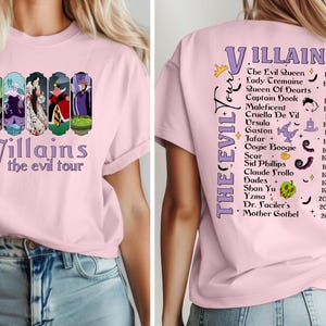 Comfort Colors® Villains The Evil Tour Shirt, Disney Bad Queen Shirt, Bad Queen Two-sided Shirt, Disney Villains Shirt, Evil Queen Shirt