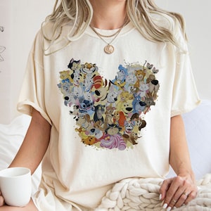 Comfort Colors® Disney Dogs Shirt, Heart From Dogs Shirt, Heart Shirt, Dog Lover Shirt, Animal Lover Shirt, Animal Shirt, Gift For Dog Lover