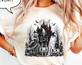 Comfort Colors® Girl Halloween T-Shirt, Haunted Mansion Shirt, Spooky Season Shirt