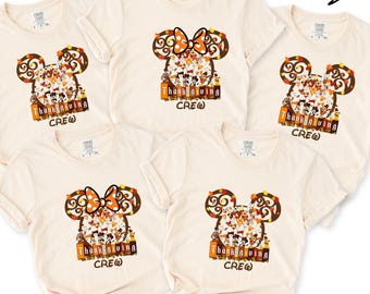 Camiseta familiar a juego de Acción de Gracias Comfort Colors®, camiseta de Acción de Gracias con cuello redondo, camiseta de Acción de Gracias de Disney, camiseta de Acción de Gracias de Mickey y Minnie