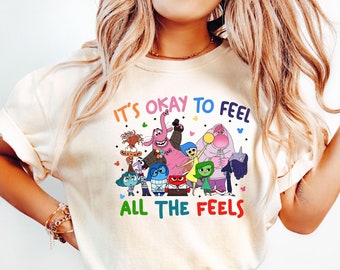 Comfort Colors® It's Okay To Feel All The Feels T-Shirt, Disney Shirt, Therapy Shirt, Teacher Shirt, Gift for Teacher