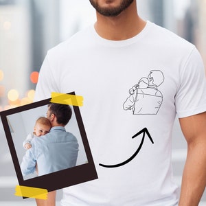 Comfort Colors® Custom Photo T Shirt, Father&#39;s Day Shirt, Dad Portrait Shirt, Fathers Day Gifts, Dad Birthday Gifts, Gift for Husband
