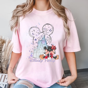 Comfort Colors® Disney Family T-Shirt, Mickey And Friends Shirt, Disney Castle Shirt, Mickey Family Tee, Minnie Shirt, Magic Kingdom Tee image 1