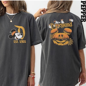 Comfort Colors® Disneyland Est. 1955 T-Shirt, Disney Halloween Shirt, Mickey Halloween T-Shirt, Disney Pumpkin Shirt, Disneyland Trip Shirt