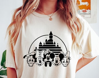 Comfort Colors® Mickey And Friends Castle Shirt, Disney Castle Shirt, Disney Magical Kingdom Shirt, Mickey And Co Shirt, Disneyland Shirt