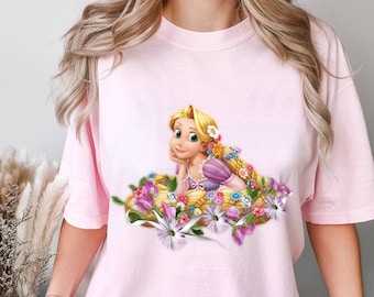 Comfort Colors® Disney Prinzessin Rapunzel Shirt, Disney Kinder T Shirt, Disney Prinzessin Shirt, Disney Prinzessin Geschenk, Disney Girls Trip