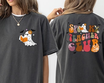 Comfort Colors® Spooky Teacher Club Shirt, Halloween Teacher Shirt, Halloween Teacher Gift, Halloween Party Shirt, Gift For Teacher Shirt