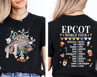 Comfort Colors® Camiseta Mickey Epcot World Tour, Camiseta Disney Epcot World Tour, Camiseta Mickey and Friends Epcot World Tour, Camiseta Disney Trip
