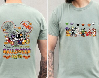 Comfort Colors® Custom Disney Halloween T-Shirt, Halloween Party Shirt, Halloween Family Matching Shirt, Mickey And Friends Halloween Shirt