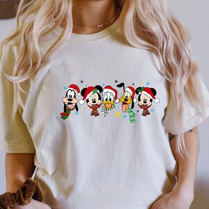 Comfort Colors® Mickey and Friends Christmas Shirt, Disney Characters Christmas Shirt, Disney Christmas Shirt, Magical Kingdom Xmas Shirt