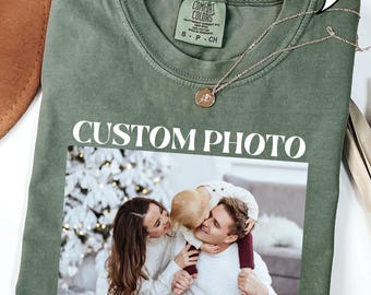 Camiseta con foto personalizada Comfort Colors®, camiseta con foto personalizada, camiseta con tu foto, camiseta con foto familiar, camiseta con foto personalizada