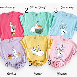 Comfort Colors® Cute Olaf Shirt, Disney Frozen Olaf T-Shirt, Summer Shirt, Beach T-Shirt, Olaf Shirt, Elsa&#39;s Friend Olaf Shirt