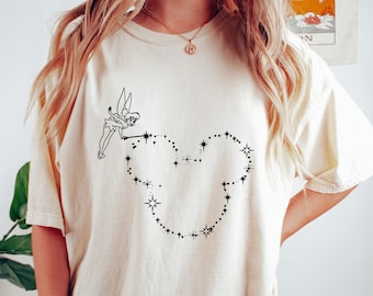 Comfort Colors® Disney Tinkerbell Shirt, Mickey Mouse Shirt, Tinkerbell Mickey Shirt, Disney World shirt, Disneyland Shirt, Tinkerbell Tee