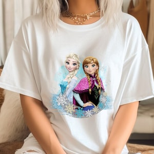 Comfort Colors® Elsa And Anna T-Shirt, Disney Elsa And Anna Shirt, Elsa And Anna Sisters Shirt, Frozen T-Shirt, Disney Princess Shirt