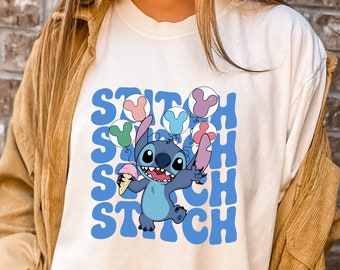 Comfort Colors® Disney Stitch T-Shirt, Stitch Shirt, süßes Stitch Shirt, Disney Shirt, Stitch Snacks Shirt, Stitch Disneyworld Shirt