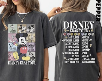 Comfort Colors® Disney Eras Tour Shirt, Mickey And Friends Tour Shirt, Vintage Disney Shirt, Disney Cruise Shirt, Mickey Tour Shirt