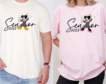 Comfort Colors® Mickey Senior T-Shirt, Minnie Senior Shirt, Disney Senior Shirt, Disney Graduation Shirt, Graduation Gift