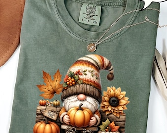 Comfort Colors® Autumn Shirt, Sunflower T-Shirt, Pumpkin Season Shirt, Thanksgiving Gift, Happy Thankful Tee, Fall Shirt