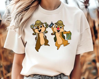 Comfort Colors® T-shirt Chip N Dale Safari, Camicia Chip e Ciop, Camicia Disney Chip N Dale, Camicia Chip e Dale Animal Kingdom, Disney Safari