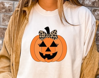Camiseta de calabaza para niña Comfort Colors®, camiseta de calabaza para Halloween, camiseta de Halloween, camiseta de calabaza, camiseta de calabaza linda, camiseta de Acción de Gracias