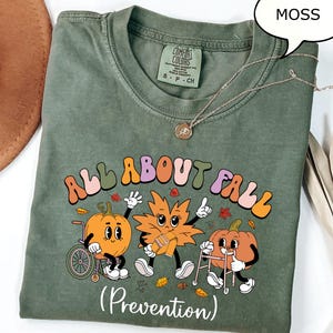 Comfort Colors® Allt om hösten-tröja, fallförebyggande t-shirt, höstsjuksköterska för Thanksgiving, höstsjuksköterska-tröja, Thanksgiving-present