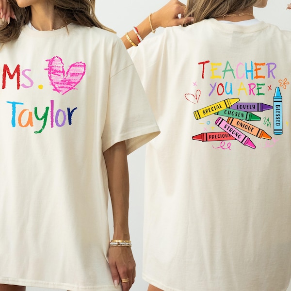 Camiseta de profesor con nombre personalizado Comfort Colors®, regalo personalizado para profesor, camiseta "Eres profesor", camiseta de graduación de profesor, regalo de graduación