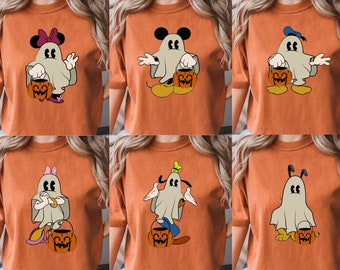 Comfort Colors® Disney Mickey Halloween Shirt, Mickey Ghost Shirt, Mickey And Friends, Disneyland Halloween Shirt, Mickey Spooky Shirt