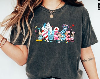 Comfort Colors® Disney Nurse Shirt, Best Nurse, Gift For Nurse, Nurse Shirt, Nursing School Tee, Cute Nurse Shirt, Mickey Nurse Shirt