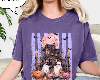 Comfort Colors® Spooky Season T-Shirt, Haunted House Shirt, Funny Ghost Tee
