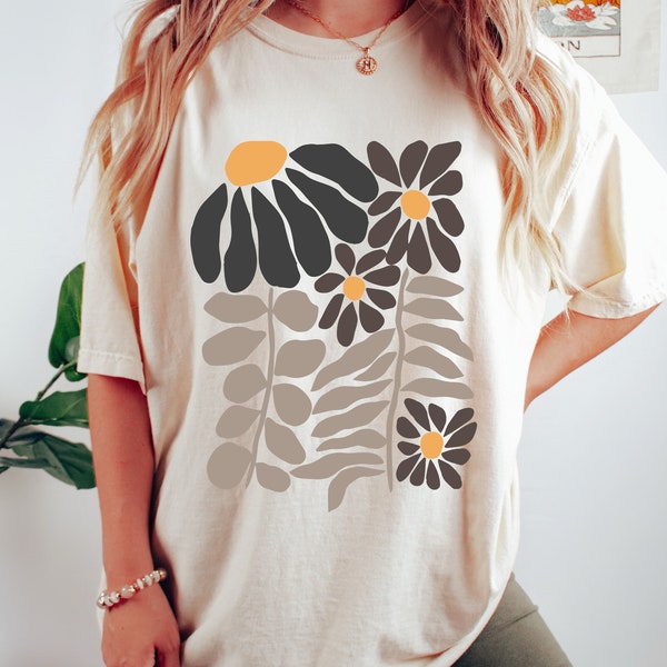 Comfort Colors® Flowers Shirt, Boho Wild Flowers Shirt, Flower Garden Shirt, Floral Shirt, Plant Lover Shirt, Gift for Mom, Aesthetic Shirt
