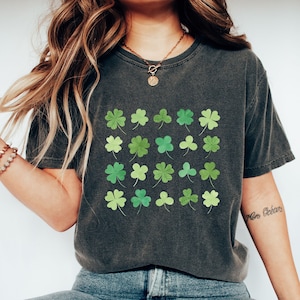Comfort Colors® Lucky Shamrocks Shirt, Clovers Shirt, St Patricks Day Tee, Lucky Clover Shirt, Lucky Shirt, Trendy Shirt, Clover Shirt