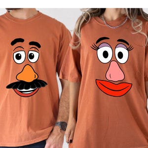 Comfort Colors® Mr Potato And Mrs Potato Shirt, Disney Couples T-Shirt, Toy Story Shirt, Potato Face Shirt, Family Matching Shirts