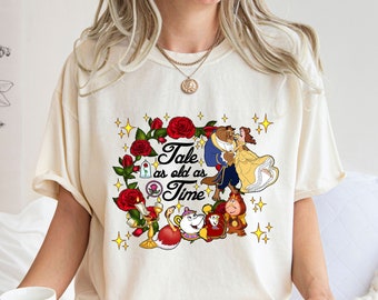 Camisa Comfort Colors® Retro Tale tan antigua como el tiempo, camisa de princesa de Disney, camisa de Disney a juego, camisa de Mickey Eras, camiseta de viaje de Disney
