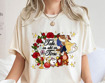 Comfort Colors® Retro Tale as Old as Time Shirt, Disney Princess Shirt, Matching Disney Shirt, Mickey Eras Shirt, Disney Trip T-Shirt