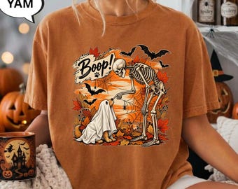Comfort Colors® Dog Owner Halloween T-Shirt, Funny Skeleton Shirt, Dog Lover Halloween Gift