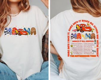 Comfort Colors® Disney Pixar Mama T-shirt, McQueen Mama Shirt, regalo per la festa della mamma, Pixar Car Mama Shirt, regalo per la mamma, regalo per la mamma