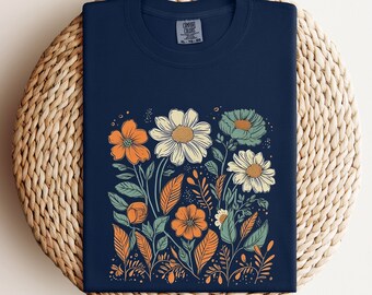 Comfort Colors® Daisy Bouquet Shirt, Flower Shirt, Retro Floral