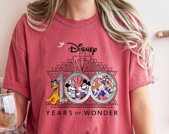 Comfort Colors® Disney 100 Years Of Wonder T-Shirt, Disney Vacation Shirt, Disney Party T-Shirt, Disneyland T-Shirt, Disney Trip Tee